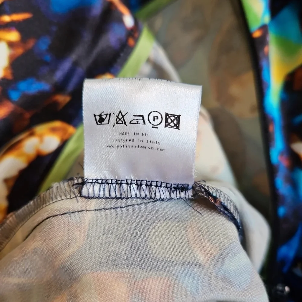 L'Ame de Femme - Blue Multicolor Pleated Skirt - US 4 - Picture 4 of 6